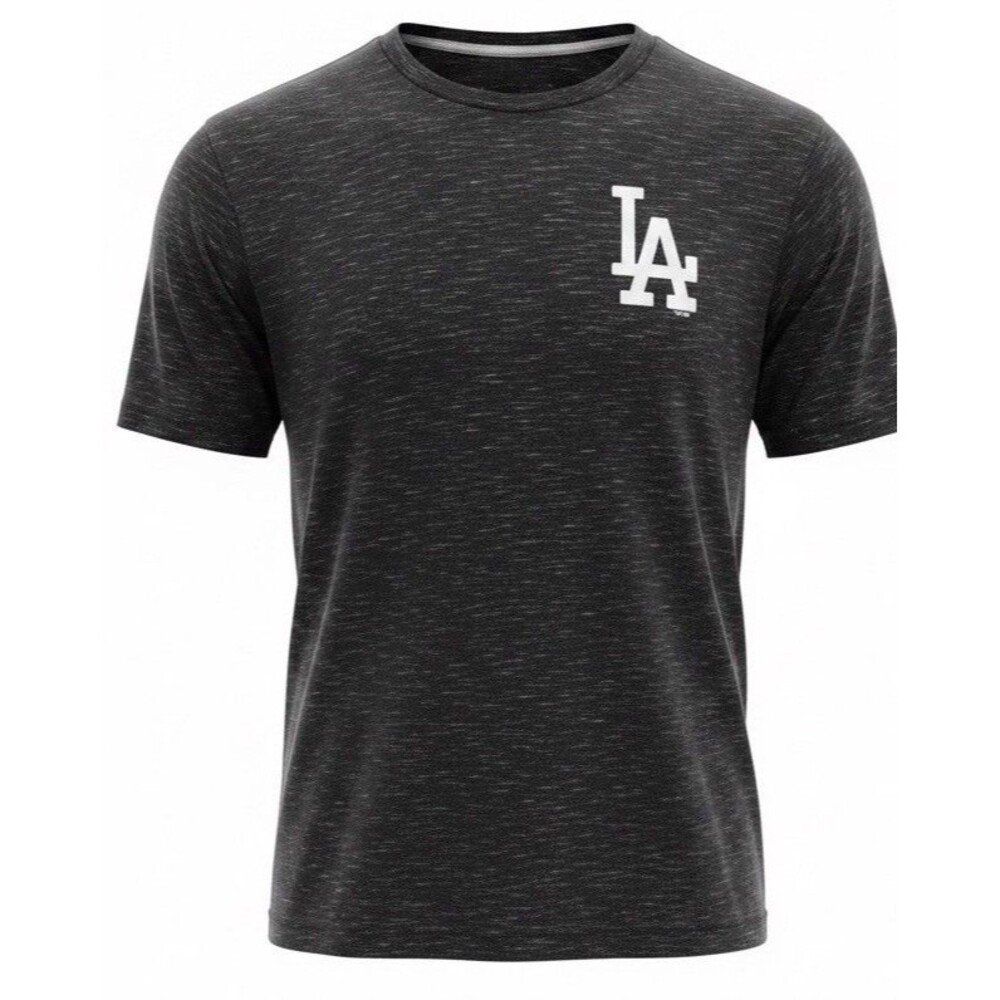 LA Dodger Fanatics Mens Small baseball t shirt new  Heather Black Gray New MLB